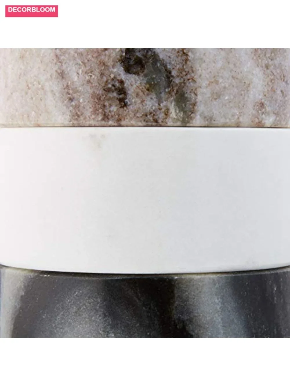 Marble Stacking Pinch Pots with Acacia Wood Lid Set of 3 Kitchen Storage